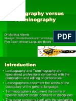Course 4 Lexicography Vs Terminology
