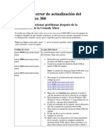 Códigos de Error de Actualización Del Sistema Xbox 360