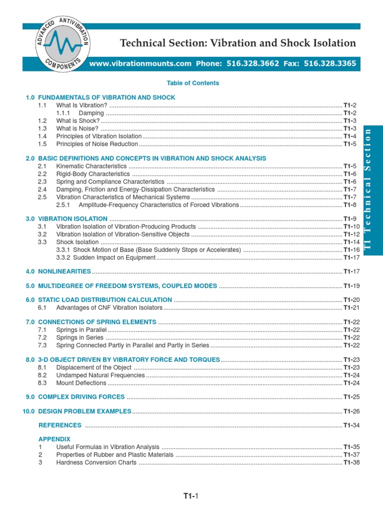 Vibration & Shock Isolation Guide | PDF | Friction | Stress (Mechanics)