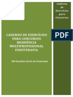 CADERNO DE EXERCÍCIOS RESIDÊNCIA MULTIPROFISSIONAL FISIOTERAPIA