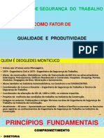 Engenharia Seg. Trab. - Fator - Qualidade e Produtividade