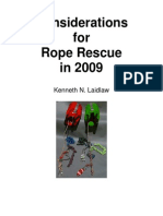 Considerations of Rope Rescue 2009