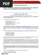 Strongman Training Cycle