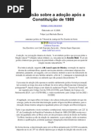 Uma visão sobre a adoção após a Constituição de 1988
