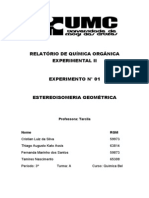 Relat-Rio de Qu-Mica Org-Nica Experimental II