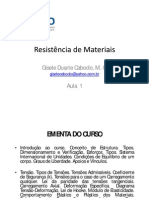 Aula 1 - Resistencia Dos Materiais