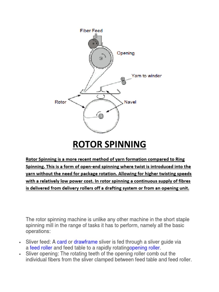 Rotor Spinning PDF Spinning (Textiles) Automation