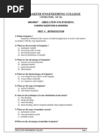 Irrigation Engineering Q & A