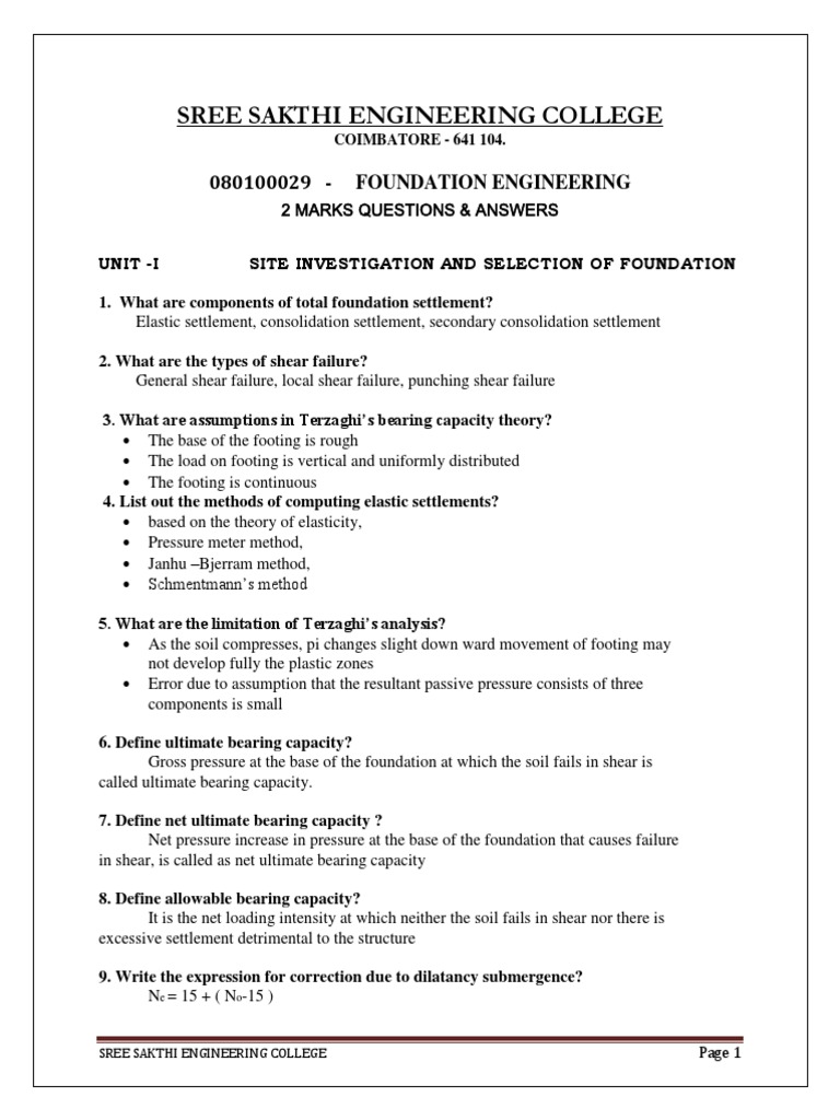 Terzaghi's Bearing Capacity Assumptions | PDF | Deep Foundation ...