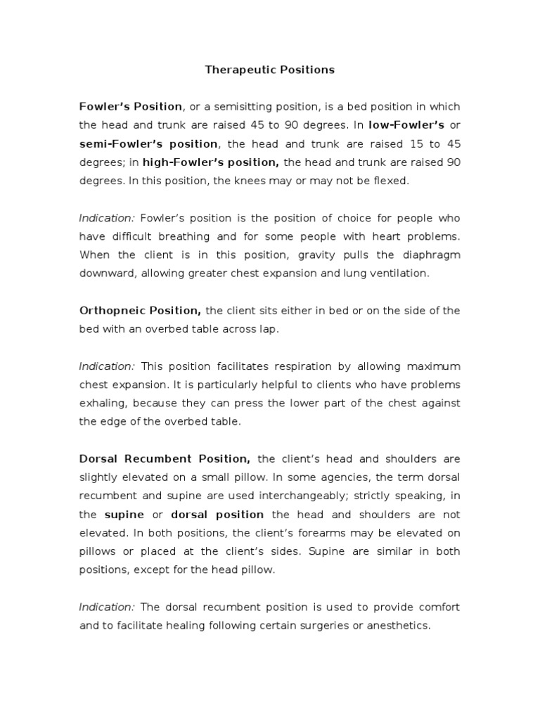 Therapeutic Positioning and Back Massage PDF Anatomical Terms Of Motion Hand