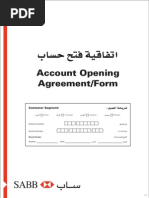 Account Opening Agreement Form