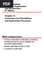 CH - 14 - Instruction Level Parallelism and Superscalar Processors