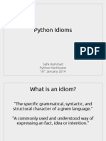 Python Idioms 2014 01 16