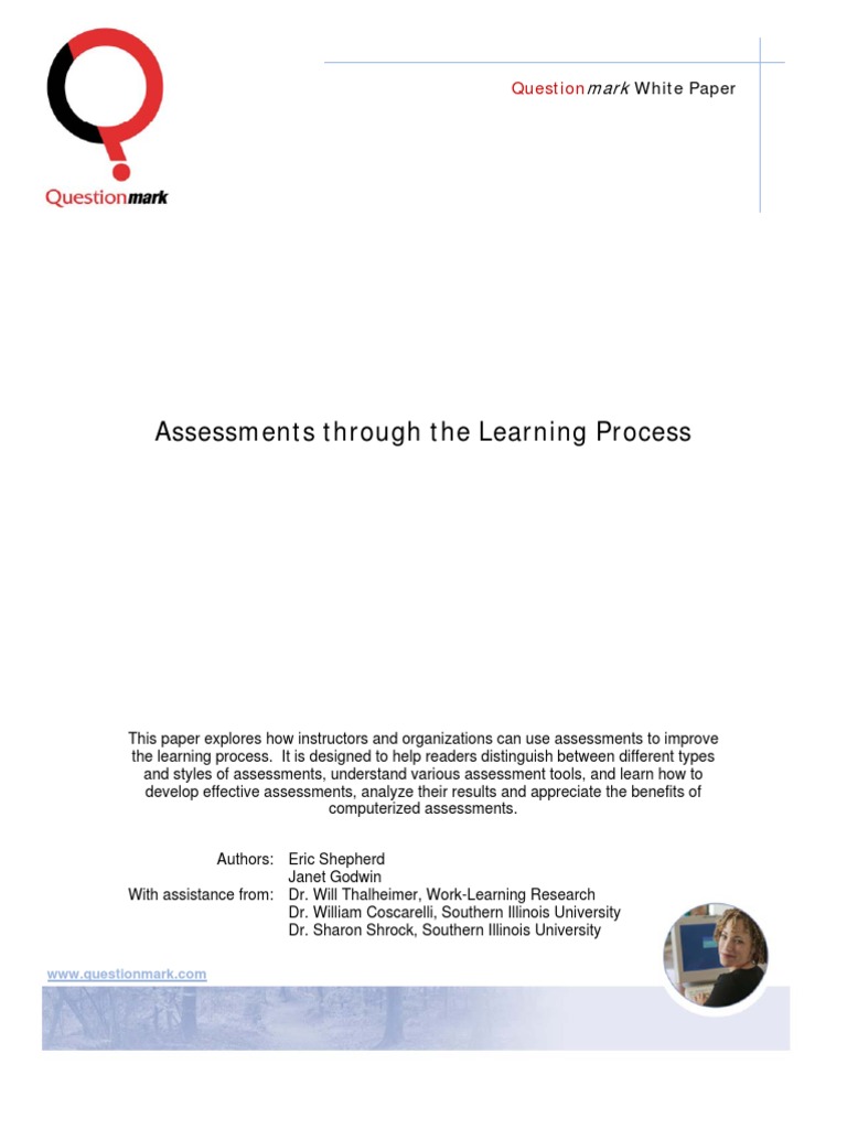 Assessments Through The Learning Process | PDF | Educational Assessment ...