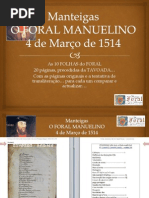 Manteigas FORAL MANUELINO em Espelho - O antigo para ler o actual...