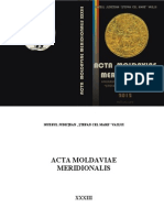 Acta Moldaviae Meridionalis, 2012