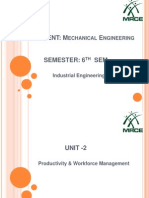 Productivity & Work Force Unit - 2