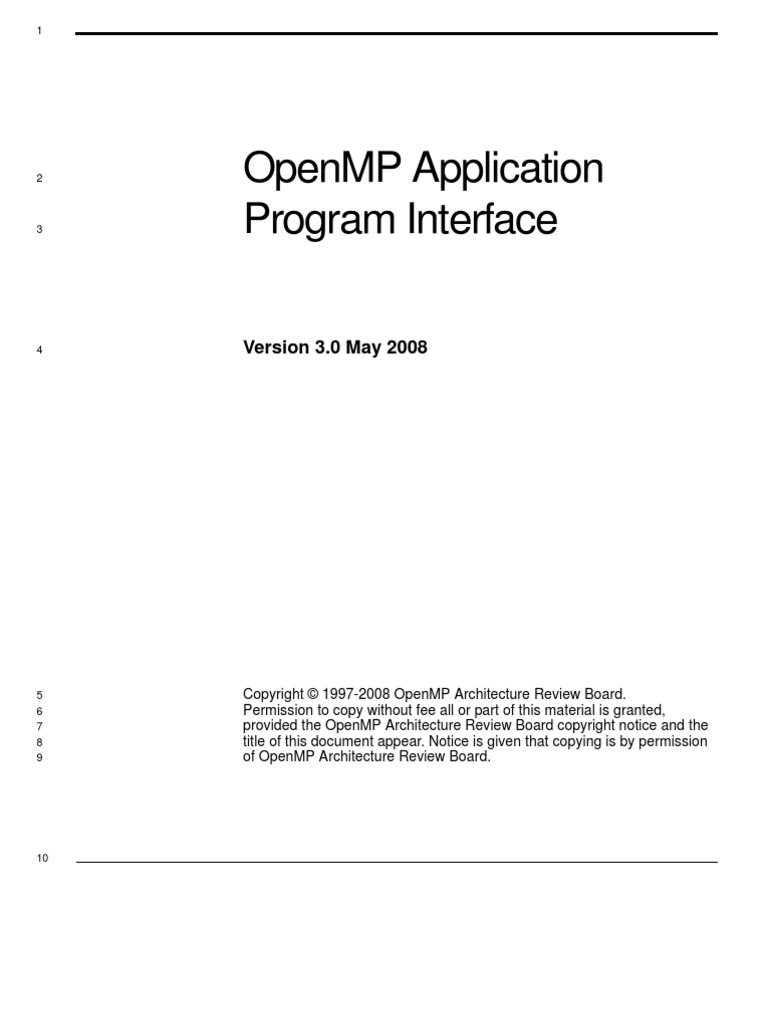 OpenMP Application Program Interface | PDF | Variable (Computer Science ...