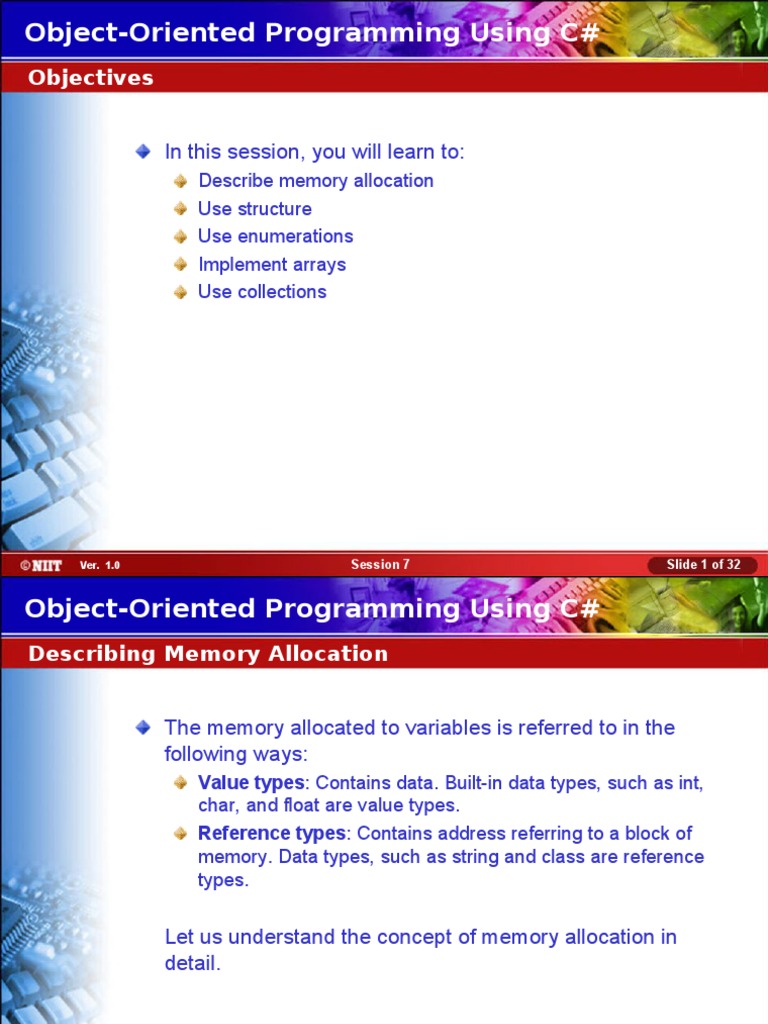 C# Object-Oriented Programming Basics | PDF | Array Data Structure | C ...