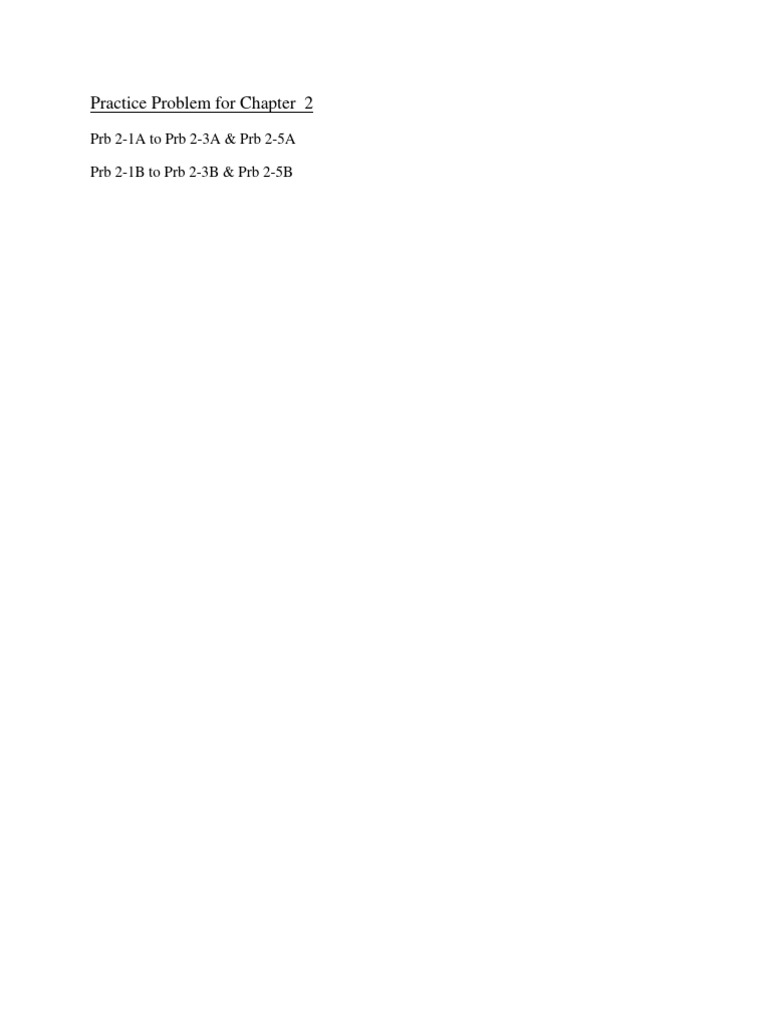 Chapter 2 Practice Problems Guide | PDF