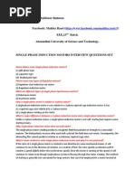 (Single+Three) Phase Induction Motors Interview Questions Set