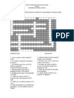 Crucigrama de Verificación de Conceptos de Movimiento Ondulatorio