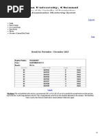 Result For November / December 2013: Log Out