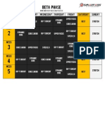 Focus T25 Beta Schedule