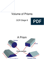 Volume of Prisms: OCR Stage 8