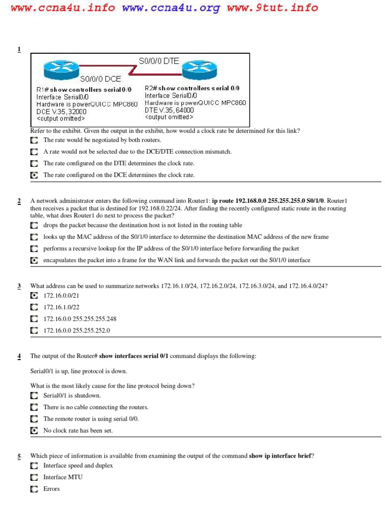 CCNA 2 Chapter 2 | PDF | Ip Address | Router (Computing)