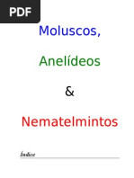 Anelideos, Moluscos e Nematelmintos