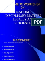 Handling Disciplinary Matters Legally and Efficiently