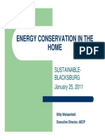 Energy Conservation in The Home - Weitzenfeld