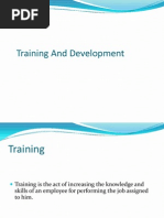 Training and Development