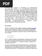 Extracting Square Root