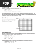 0 Pygame Reference Sheet