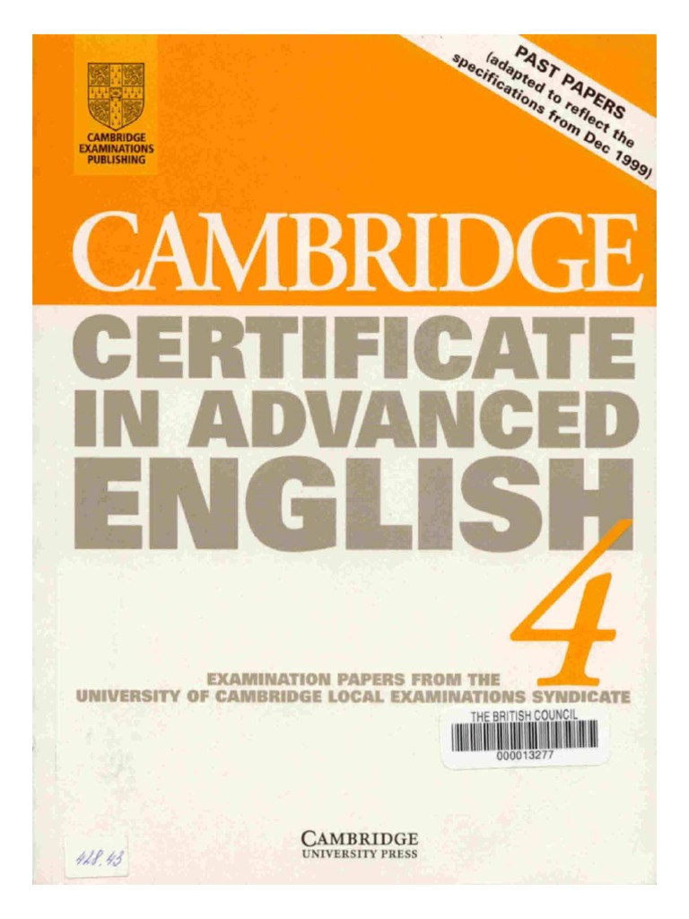 Certificate in Advanced English | PDF