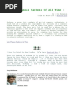 Download Top List of Famous Hackers of All Time by Raj SN2056821 doc pdf