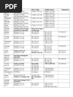 Gym Schedule 2013-14 Revised 10-28-13 1