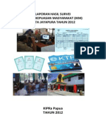 Laporan Hasil Survey IKM Kota Jayapura Tahun 2012