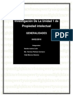 Investigación de La Unidad 1 de Propiedad Intelectual