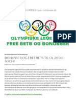 Bonusser Og Freebets Til Vinter OL 2014 I Sochi