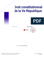 Droit Constitutionnel de La Ve République. MR Toulemonde