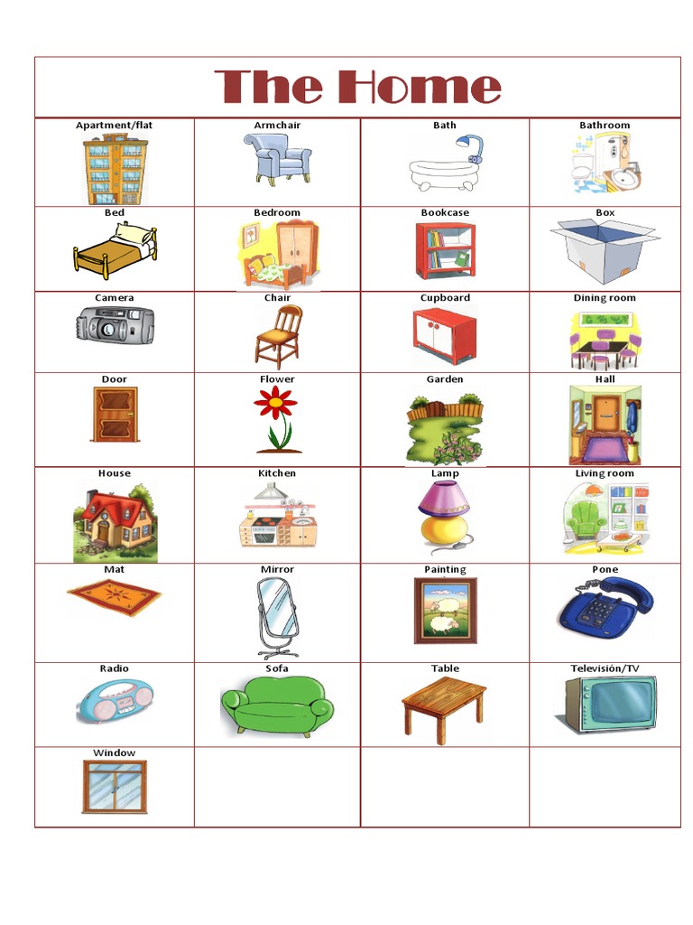 Starters Vocabulary HOME PDF