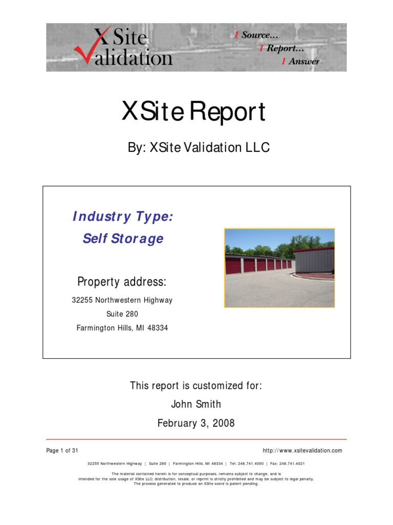 Xsite Report: By: Xsite Validation LLC | PDF | Business | Finance ...