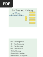 B+ Tree and Hashing