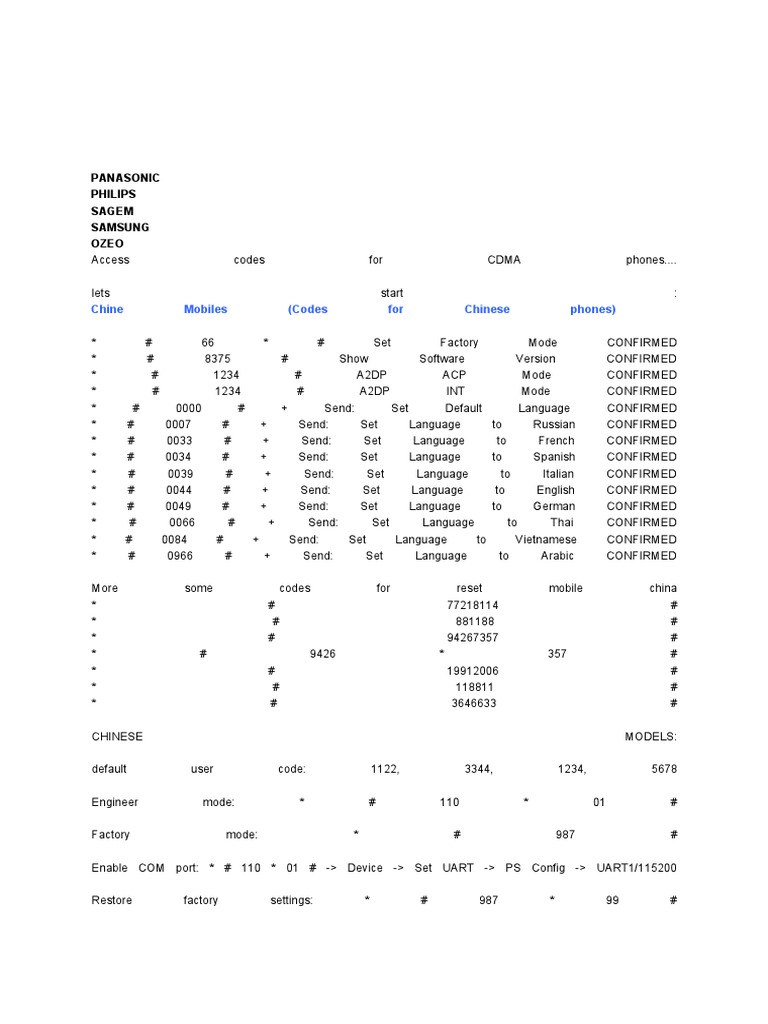 Motorola Moto E Secret Codes Guide | PDF | Mobile Telecommunications ...