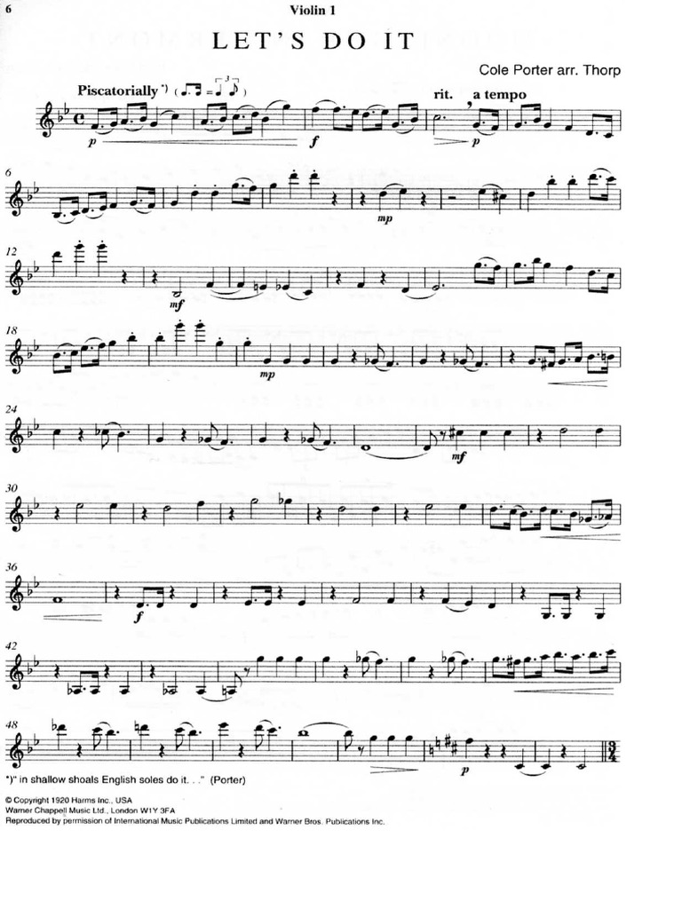 Cole PorterLet's Do ItDailyMusicSheets
