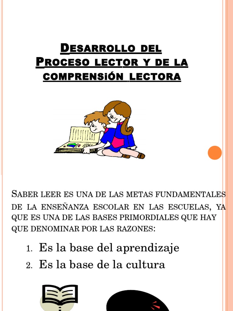 Desarrollo del Proceso Lector y Comprensión | PDF | Comprensión lectora ...