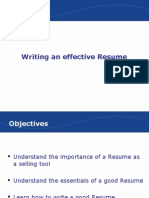Effective Resume Writing